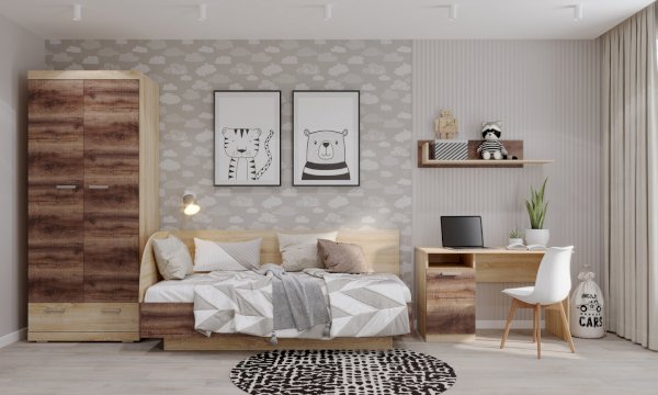 Модульная детская Соната Дуб Сонома/Дуб Сакраменто (Памир)