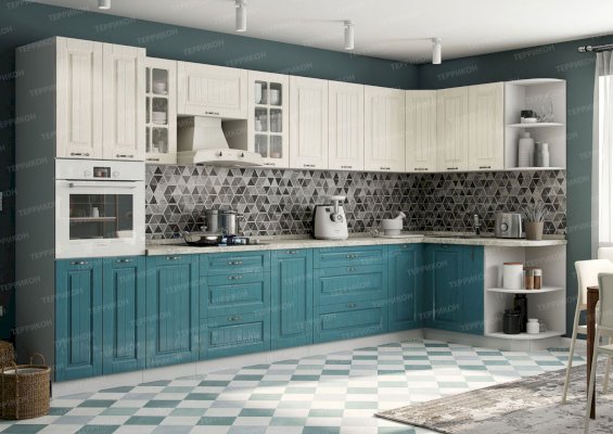 Модульный кухонный гарнитур Кантри роялвуд светлый (Террикон)