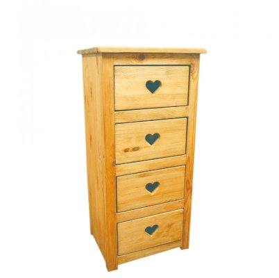 Шифоньер 4 ящика с сердцем (Pin Magic)